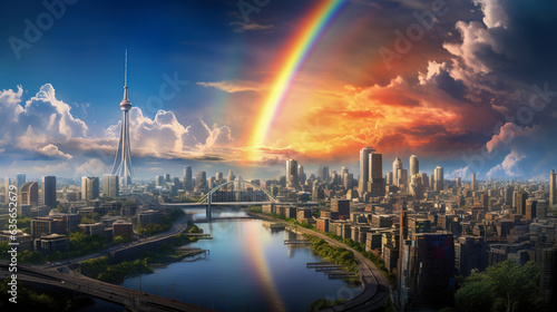 Rainbow Over The City 