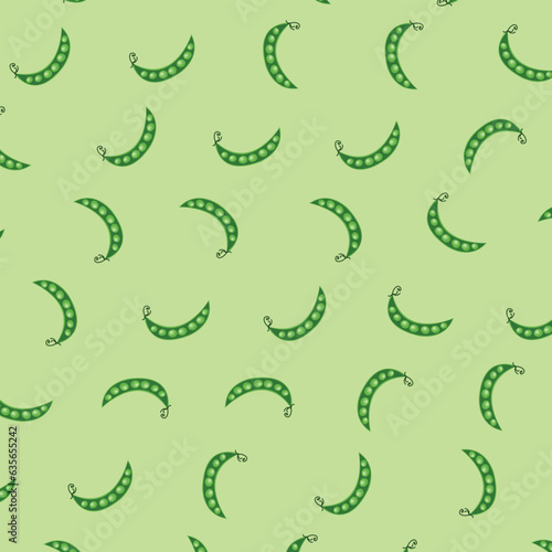 Cartoon depiction of isolated green pea pattern