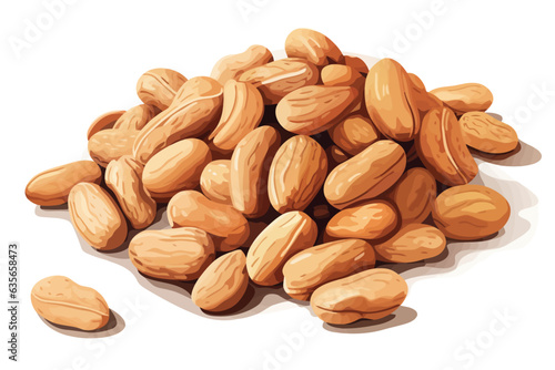 Peanuts vector flat minimalistic isolated illustration