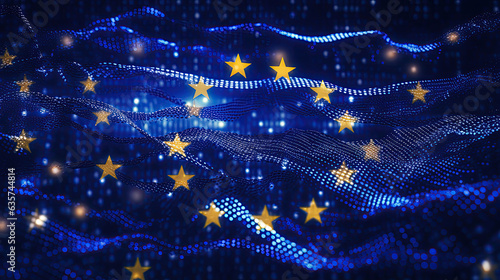 AI act data points, European Union flag
