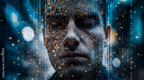 Reconnaissance faciale - Technologie digitale de surveillance par logiciel de reconnaissance faciale - Générative IA