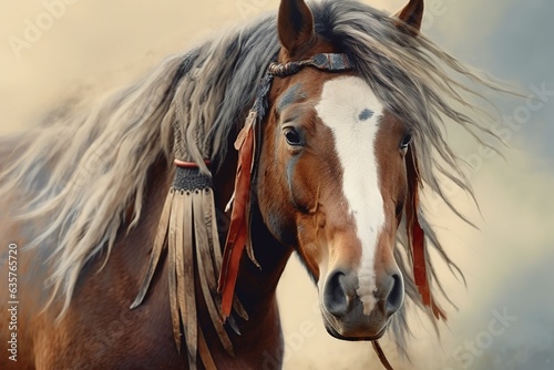 close-up photo of a western horse