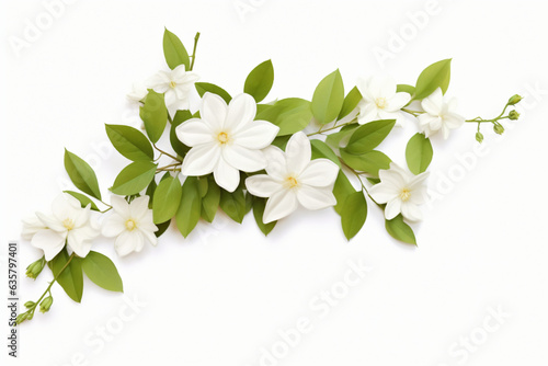 Jasminum auriculate flower wedding card