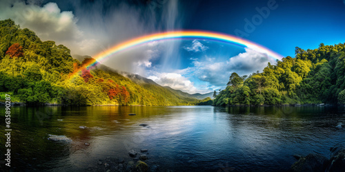 rainbow over the lake, rainbow over the river