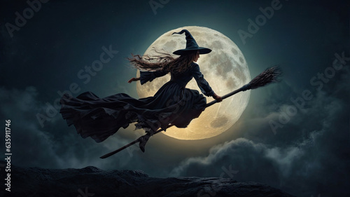 witch on the broom