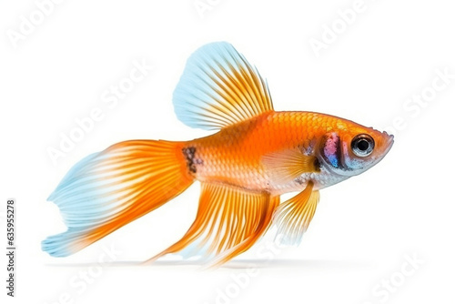 Guppy fish isolated on white background