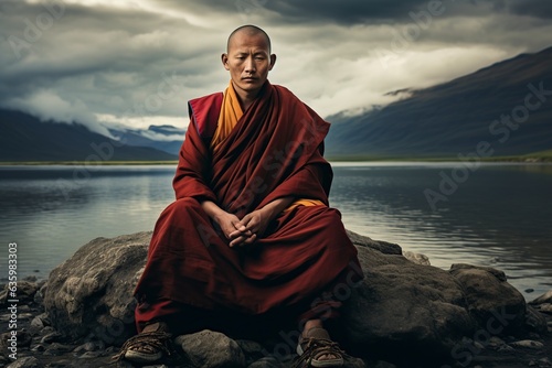 serenity of a tibetan monk lifestyle