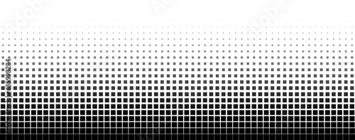 Square halftone effect black rectangle gradient texture fading to transparent