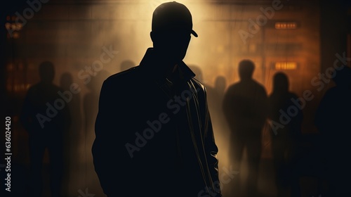 unknown individual. silhouette concept