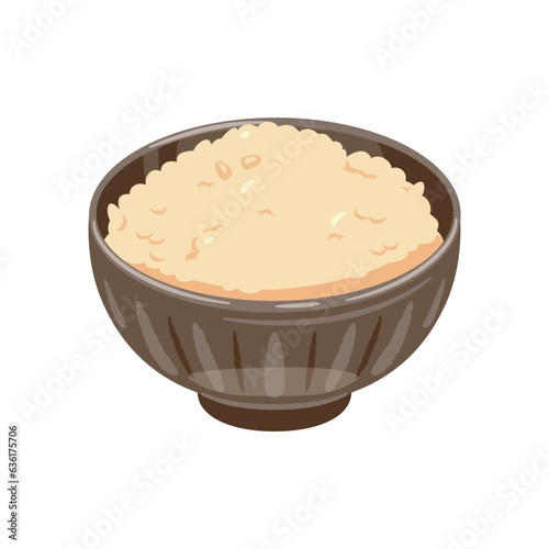 茶碗に盛られた玄米ご飯