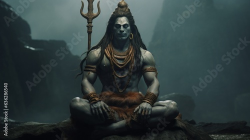 Shiva - The hindu god of destruction.generative ai 