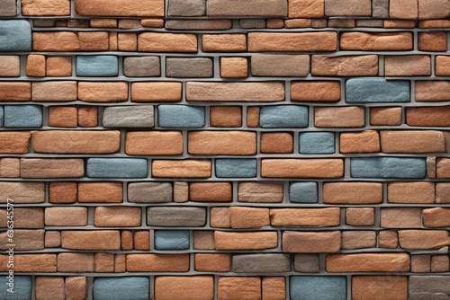 Colorful brick wall