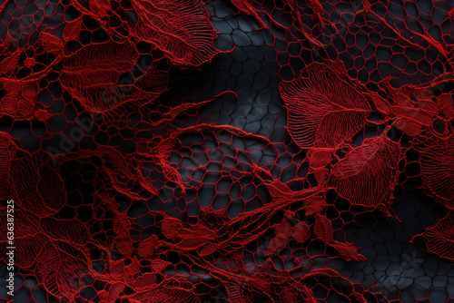 Seamless pattern - repeatable texture of red lace