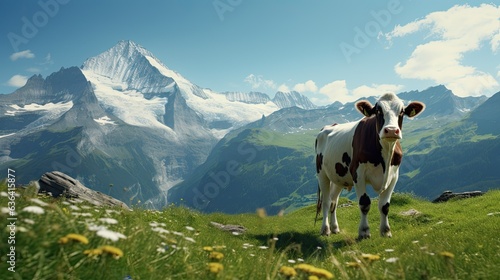 cow in the alps II background