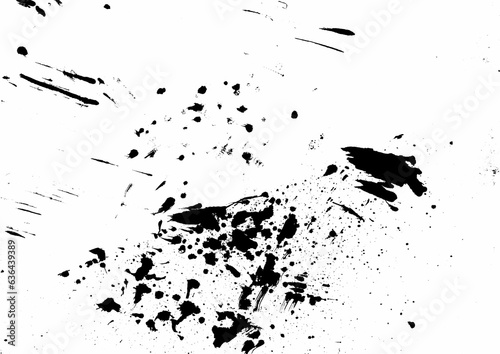 Abstract Black and white background with grunge hand drawn illustration 