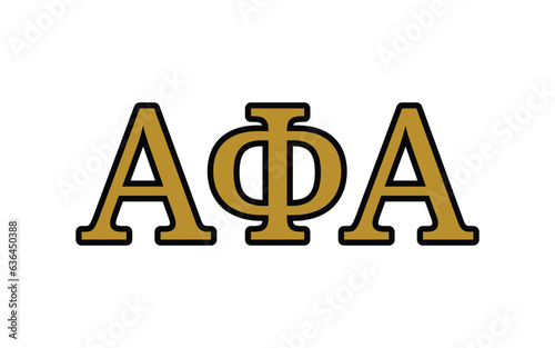 Alpha phi alpha greek letter, AΦA greek letters