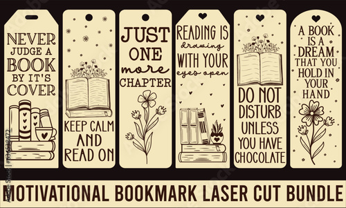 motivational bookmark laser cut bundle