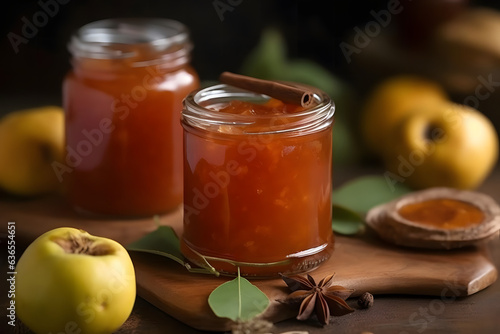 quince compote, sweet preserve made from tangy quince fruit