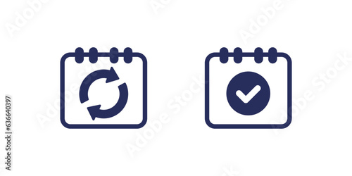 monthly subscription auto-renewal icons on white