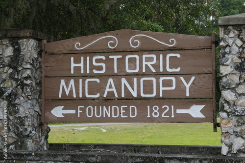 Historic town of Micanopy, Florida founded in 1821