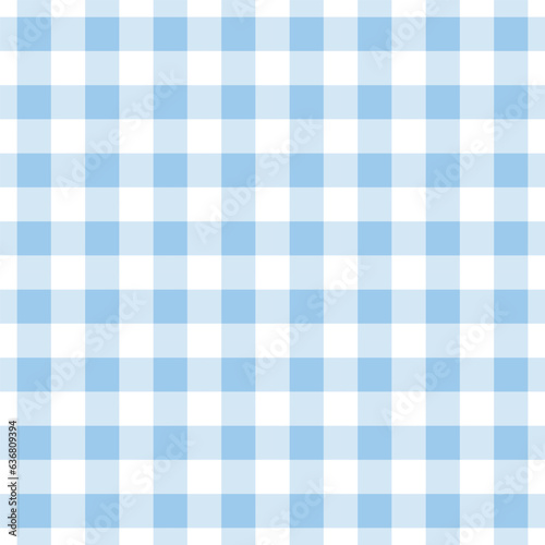 Cute trendy and fashionable blue simple gingham checkered pattern background template design element