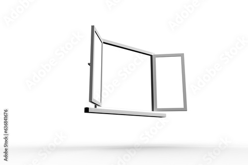 Digital png illustration of open window on transparent background
