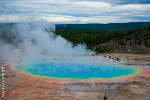 The grand prismatic spring at Yellowstone national park. 