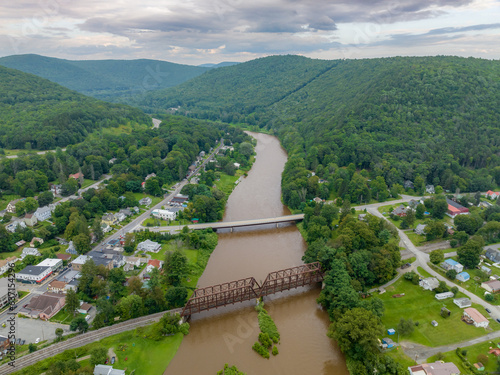 August 2023 aerial photo of Town of Hancock, Delaware County, NY.