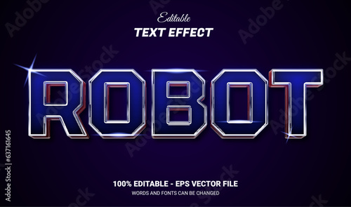 Robot editable 3d text effect