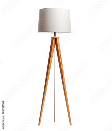 Floor lamp isolated on transparent background. PNG format