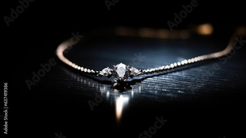 Beautiful diamond necklace with blur background