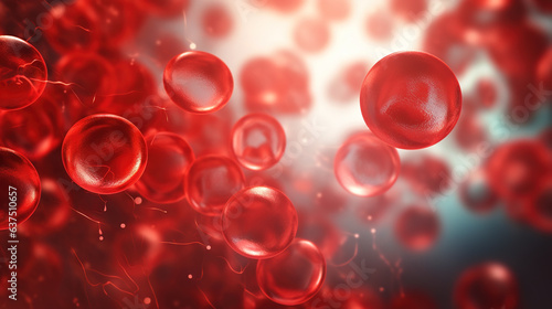 Transparent red blood cells molecules