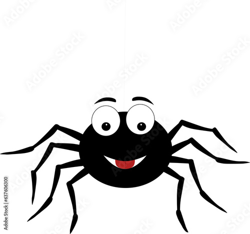 smiling cartoon spider