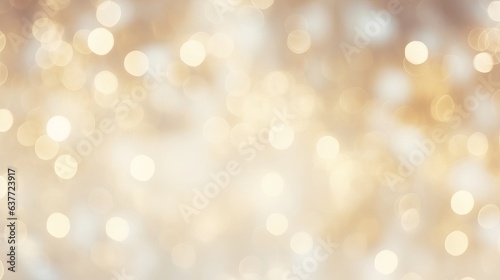 Abstract cream background with blurry festival lights and outdoor celebration bokeh