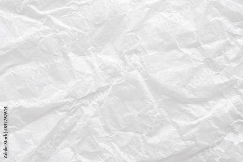 Abstract white crumpled and creased recycle paper texture background