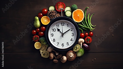 Food and time intermittent fasting concept