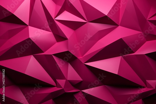Pink Polygonal Surface with Triangular Pyramids. .