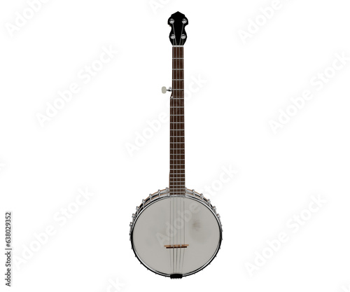 3d rendering banjo musical instrument