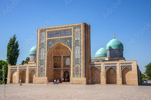 The ancient madrasah of Barak Khan on a sunny day. Tashkent, Uzbekistan