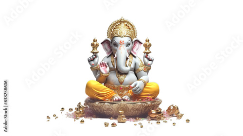 Happy Ganesh Chaturthi, PNG, Transparent background, Generative ai