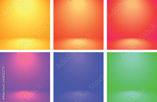 Set of color background limbo backdrop. Colorful.