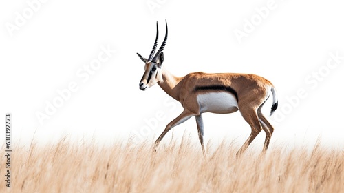 Slender and sleek gazelle photo realistic illustration - Generative AI.