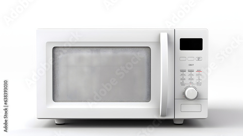 Microwave on white background