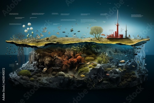 Investigating impact of ocean acidification, climate change & environment. Generative AI