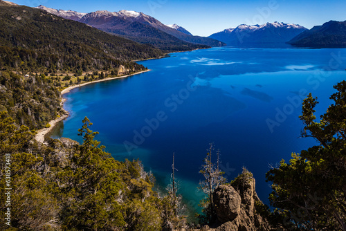 Villa Traful, Patagonia, Argentina. Beautiful Traful Lake off of the Limay River in Neuquen Province which is located inside of the Nahuel Huapi National Park.