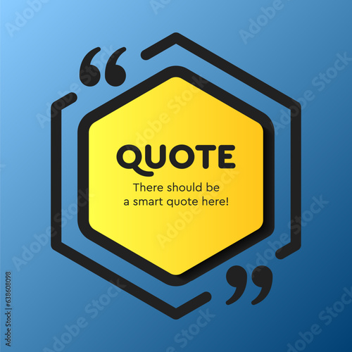 Quote frame blank, text quote boxes, message