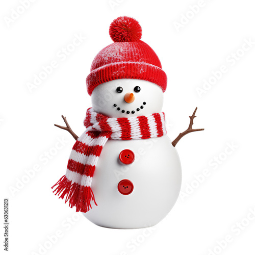 Snowman isolated on transparent background PNG