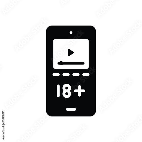 Black solid icon for adult 