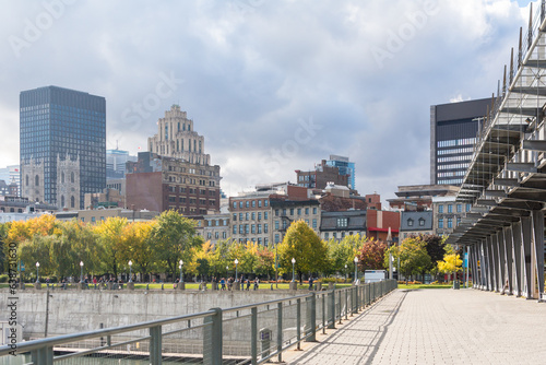 Vibrant skyline of downtown Montreal, Canada.