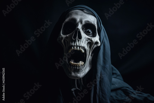 scary portrait of a screaming ghoul